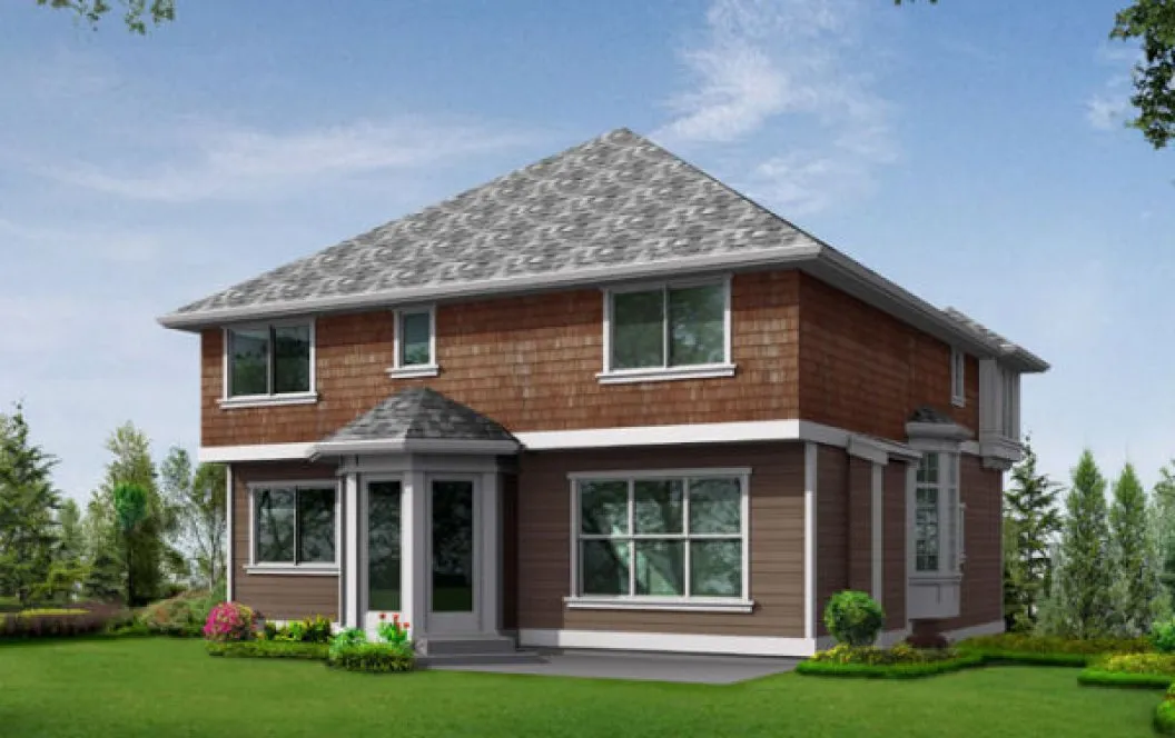 Rear Elevation for House Plan #335992