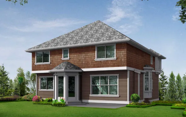 Rear Elevation for House Plan #335992