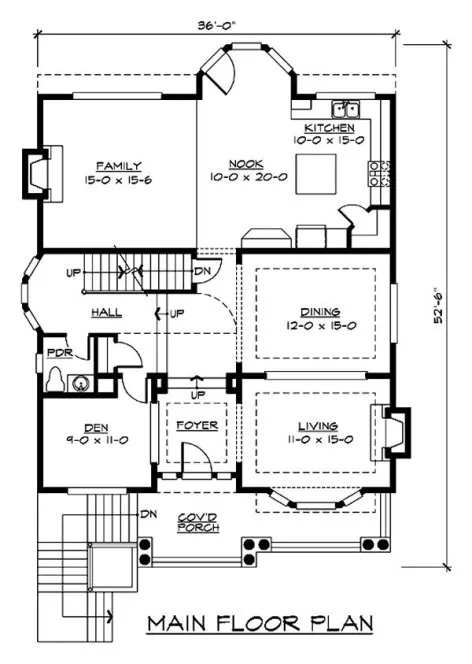 Main Floor Plan for House Plan #335992