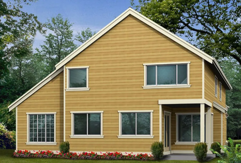 Rear Elevation for House Plan #330872