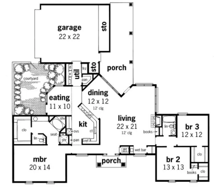 Main Floor Plan for House Plan #484002