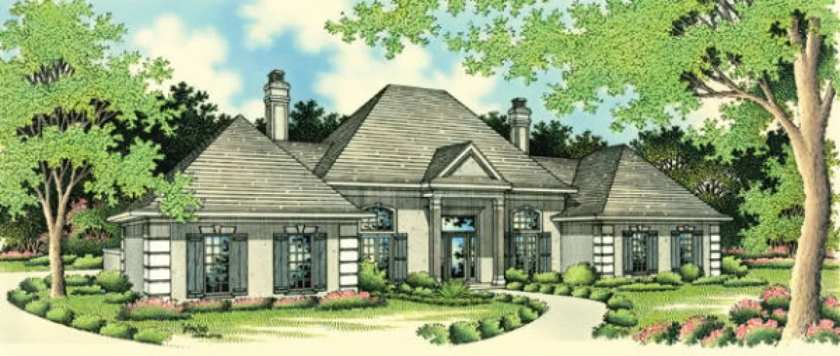 Full Rendering for House Plan #484002