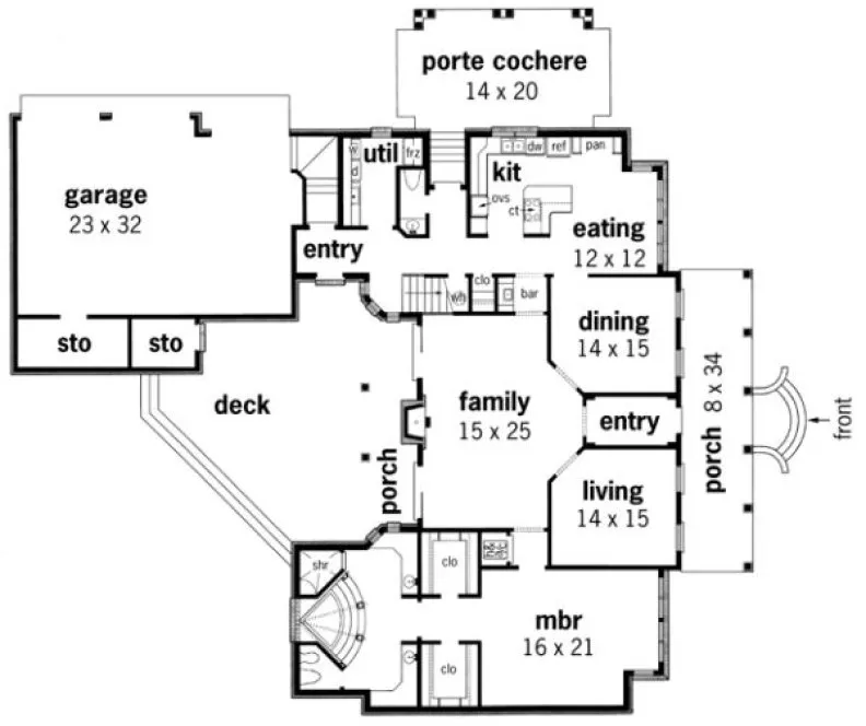 Main Floor Plan for House Plan #481053