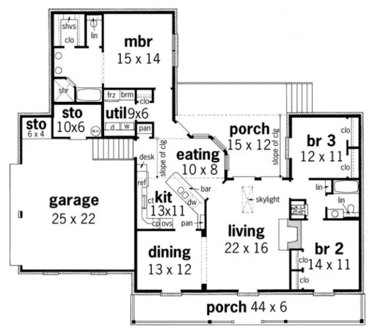 Main Floor Plan for House Plan #483281