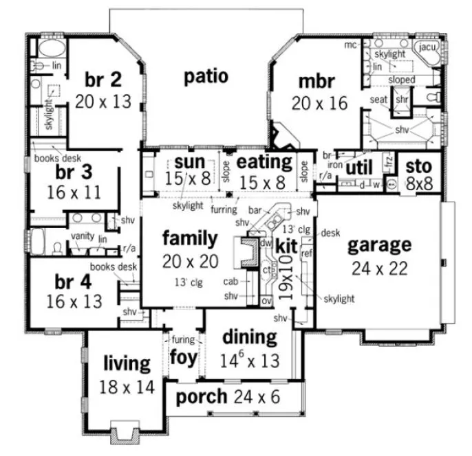 Main Floor Plan for House Plan #482013