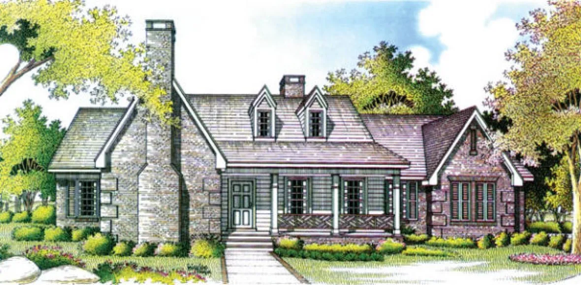 Full Rendering for House Plan #482013