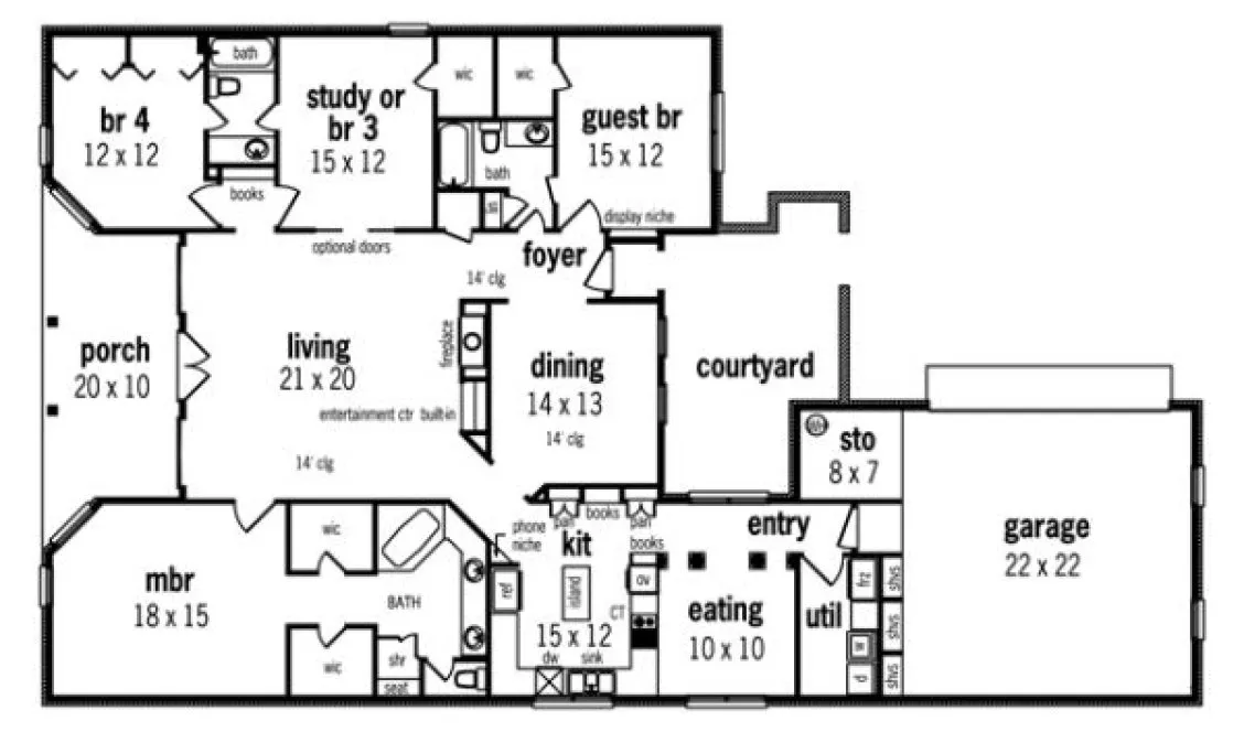 Main Floor Plan for House Plan #483132