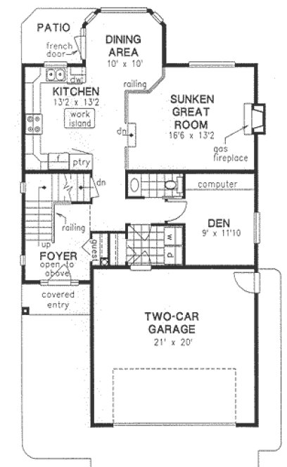 Main Floor Plan for House Plan #139524