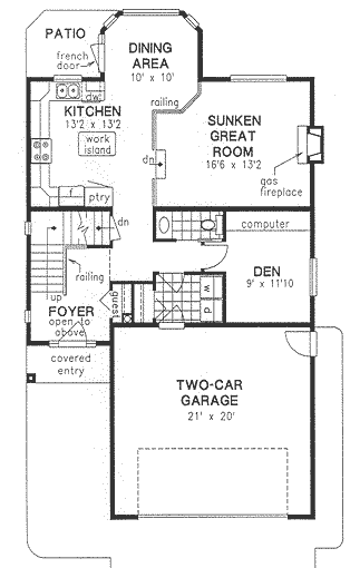 Main Floor Plan for House Plan #139524