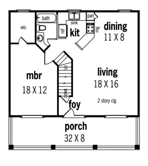 Main Floor Plan for House Plan #484111