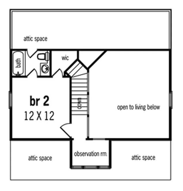 Second Floor Plan for House Plan #484111