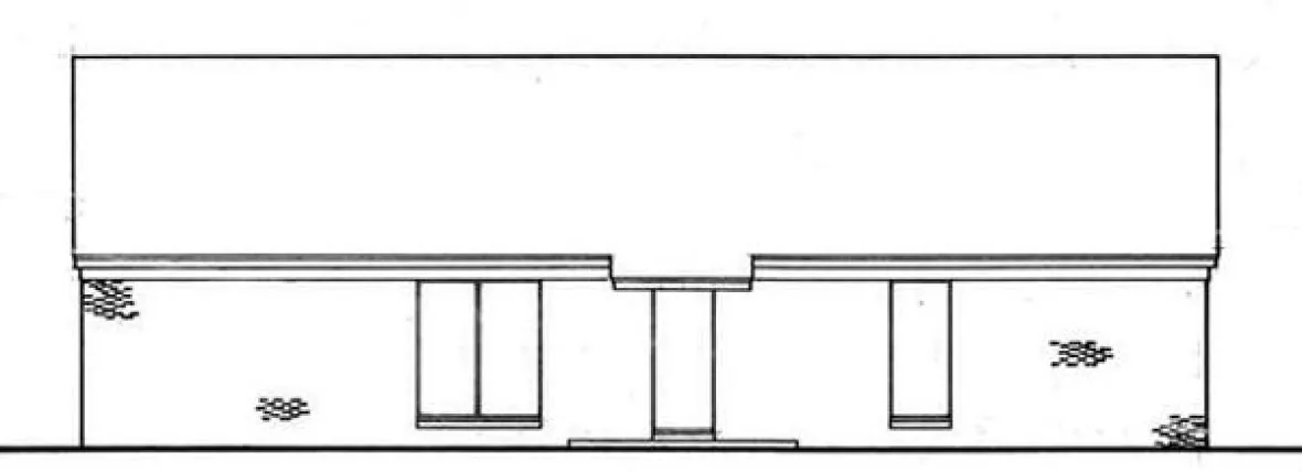 Rear Elevation for House Plan #482090