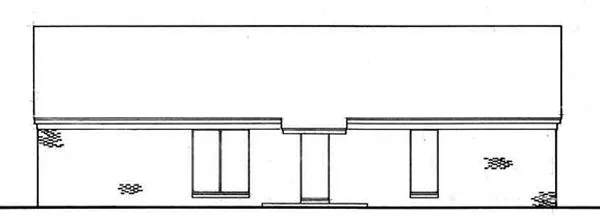 Rear Elevation for House Plan #482090