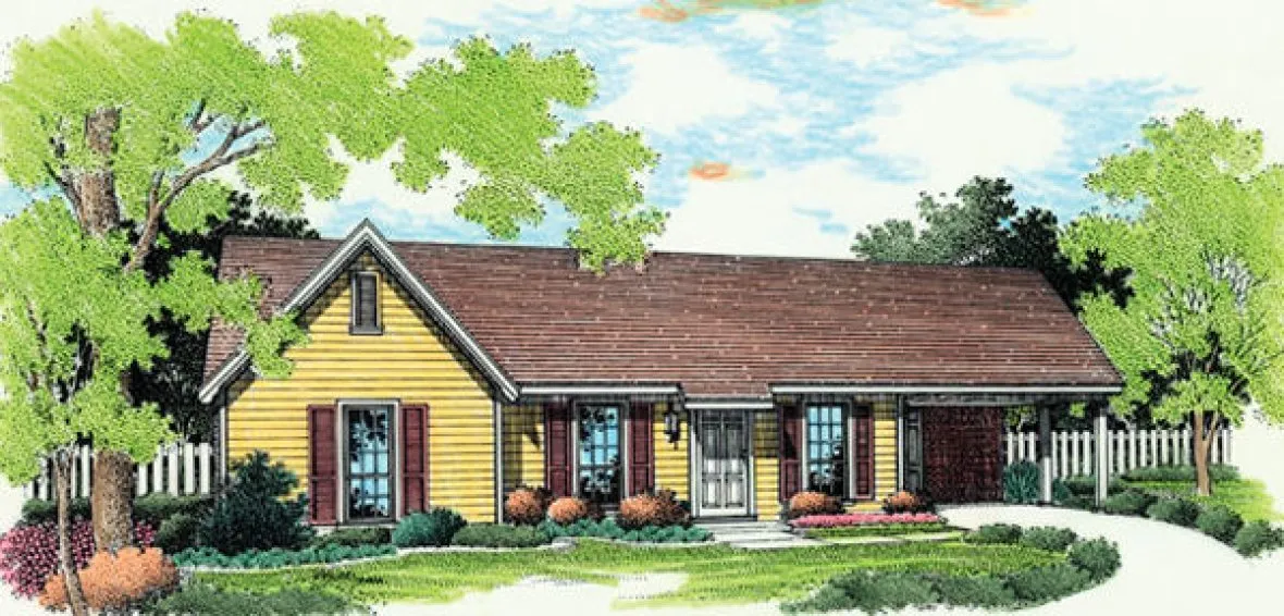 Full Rendering for House Plan #482090