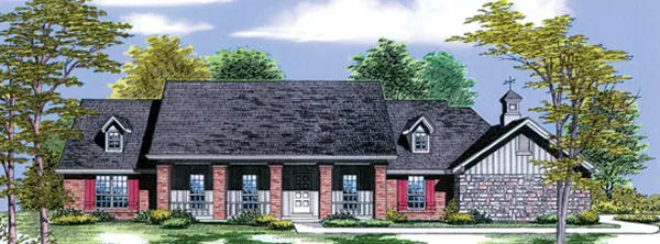Full Rendering for House Plan #483022