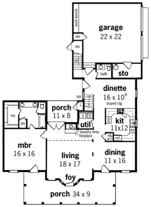 Main Floor Plan for House Plan #480052