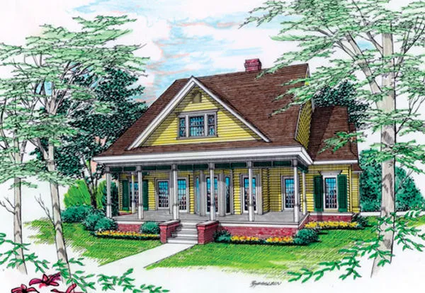 Full Rendering for House Plan #480052