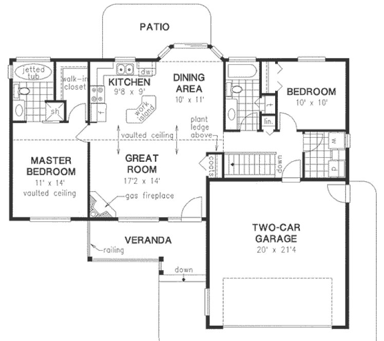 Main Floor Plan for House Plan #136444