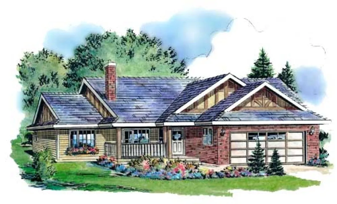 Full Rendering for House Plan #136444