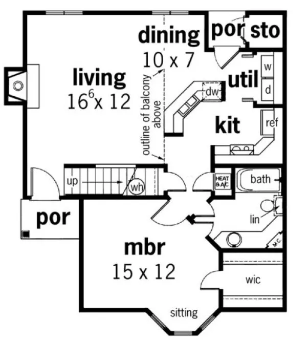 Main Floor Plan for House Plan #482001