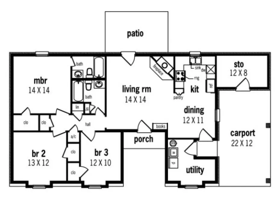 Main Floor Plan for House Plan #482021