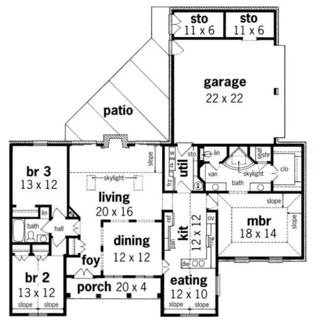 Main Floor Plan for House Plan #485281