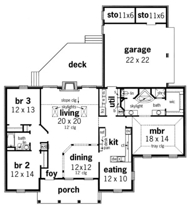 Main Floor Plan for House Plan #489091