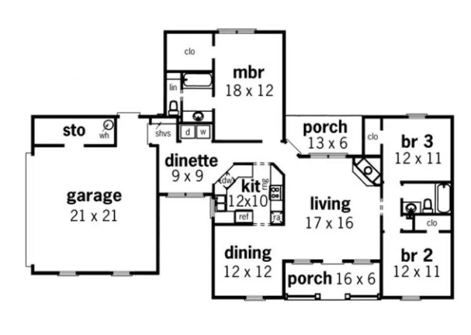 Main Floor Plan for House Plan #486141