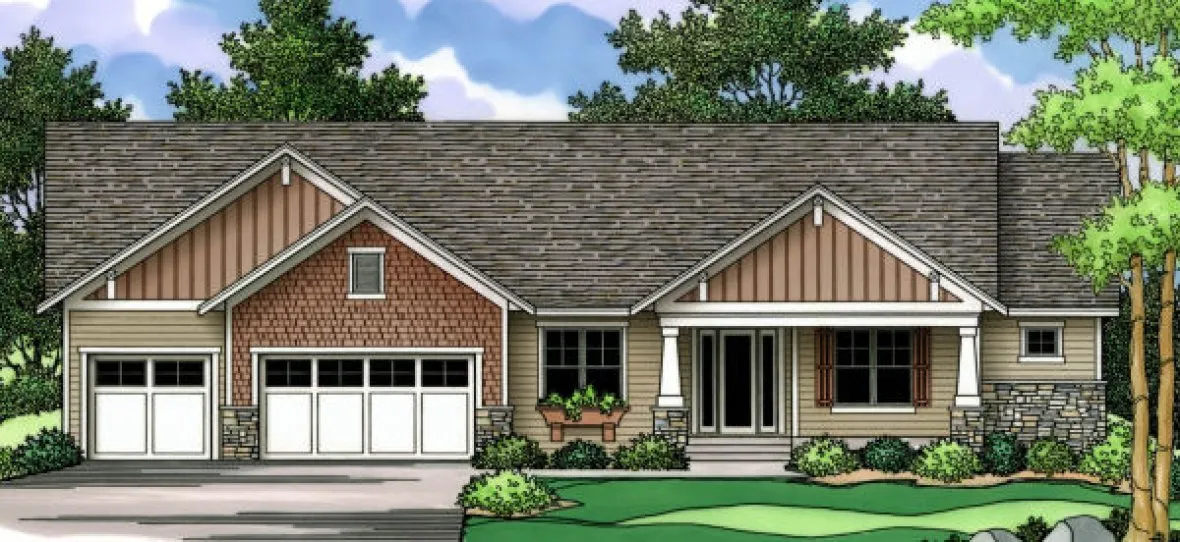 Full Rendering for House Plan #283432