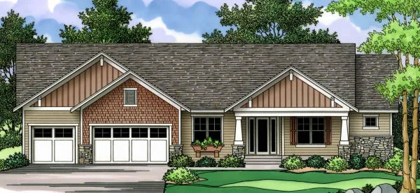 Full Rendering for House Plan #283432