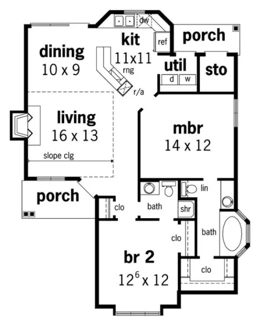 Main Floor Plan for House Plan #481090