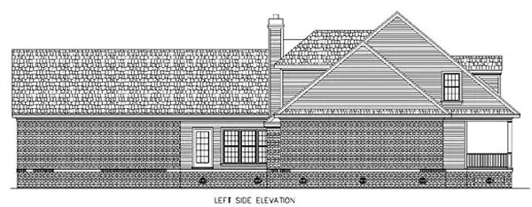 Left Elevation for House Plan #487003