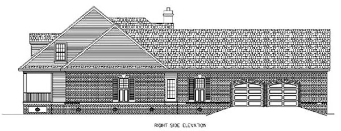 Right Elevation for House Plan #487003