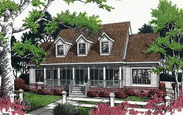 Full Rendering for House Plan #487003