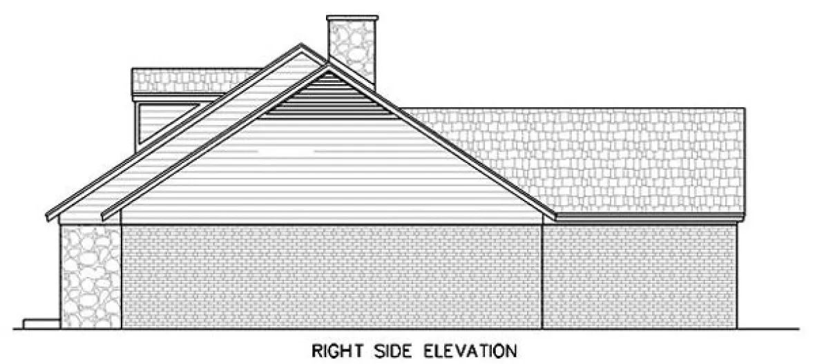 Right Elevation for House Plan #484091
