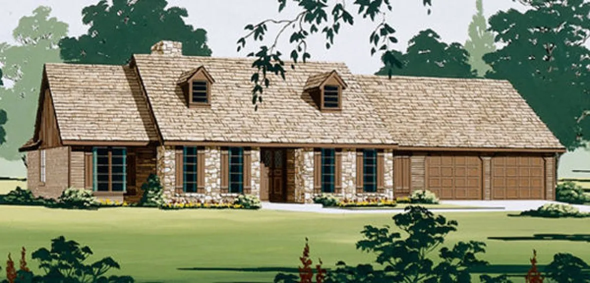 Full Rendering for House Plan #484091