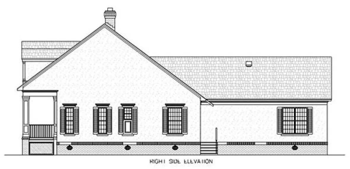 Right Elevation for House Plan #486191
