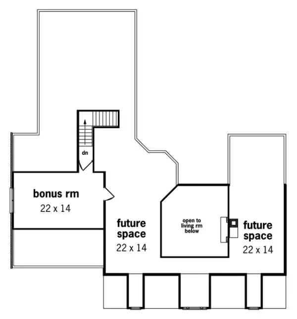 Second Floor Plan for House Plan #486191