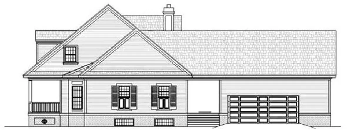 Right Elevation for House Plan #489052