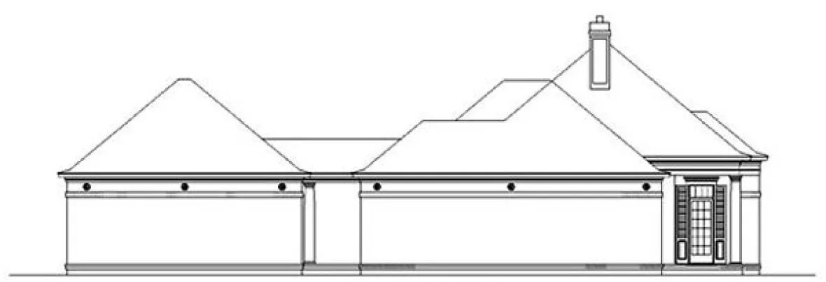 Left Elevation for House Plan #485052