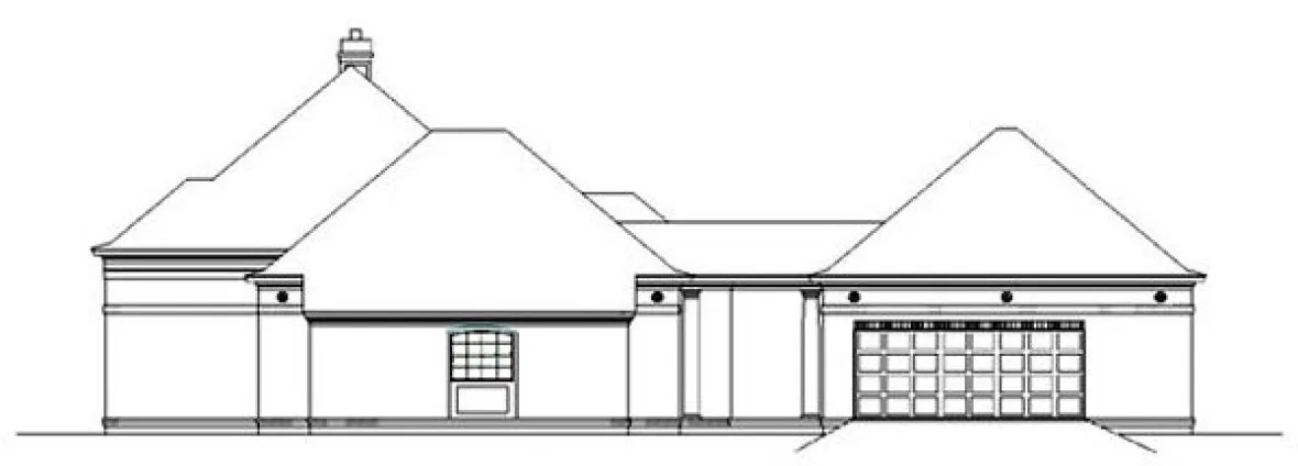 Right Elevation for House Plan #485052