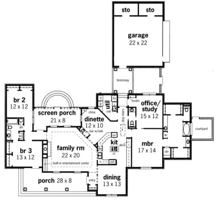 Main Floor Plan for House Plan #485052