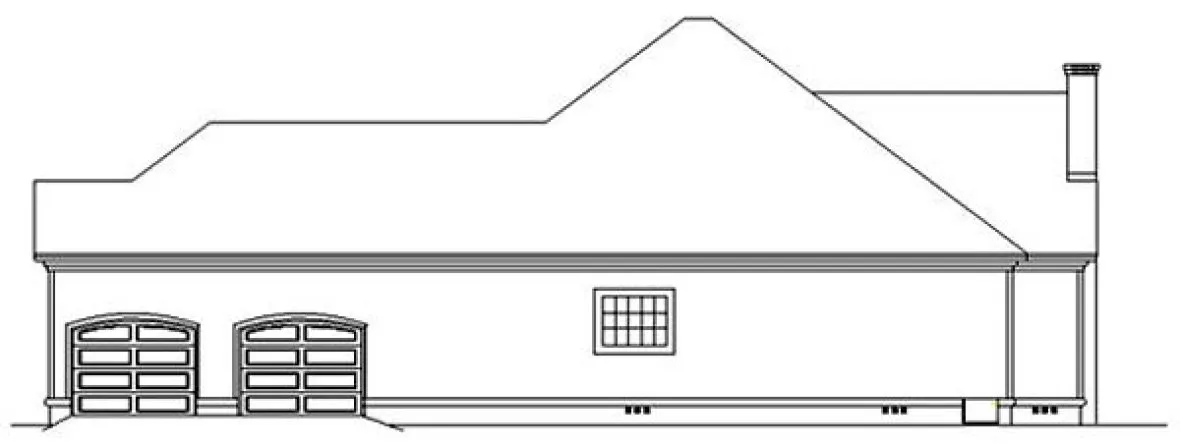 Right Elevation for House Plan #482112