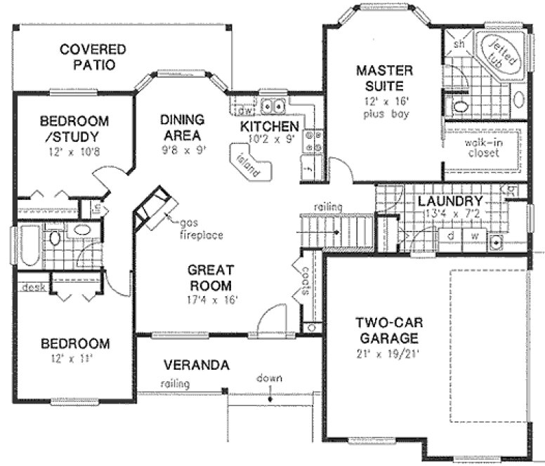 Main Floor Plan for House Plan #135544