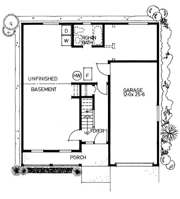 Basement Plan for House Plan #200298