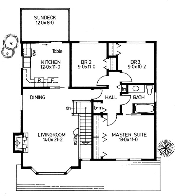 Main Floor Plan for House Plan #200298