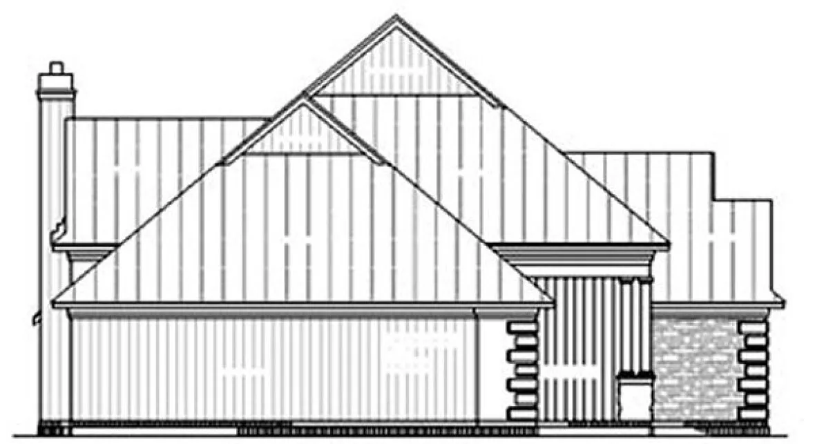 Left Elevation for House Plan #482171
