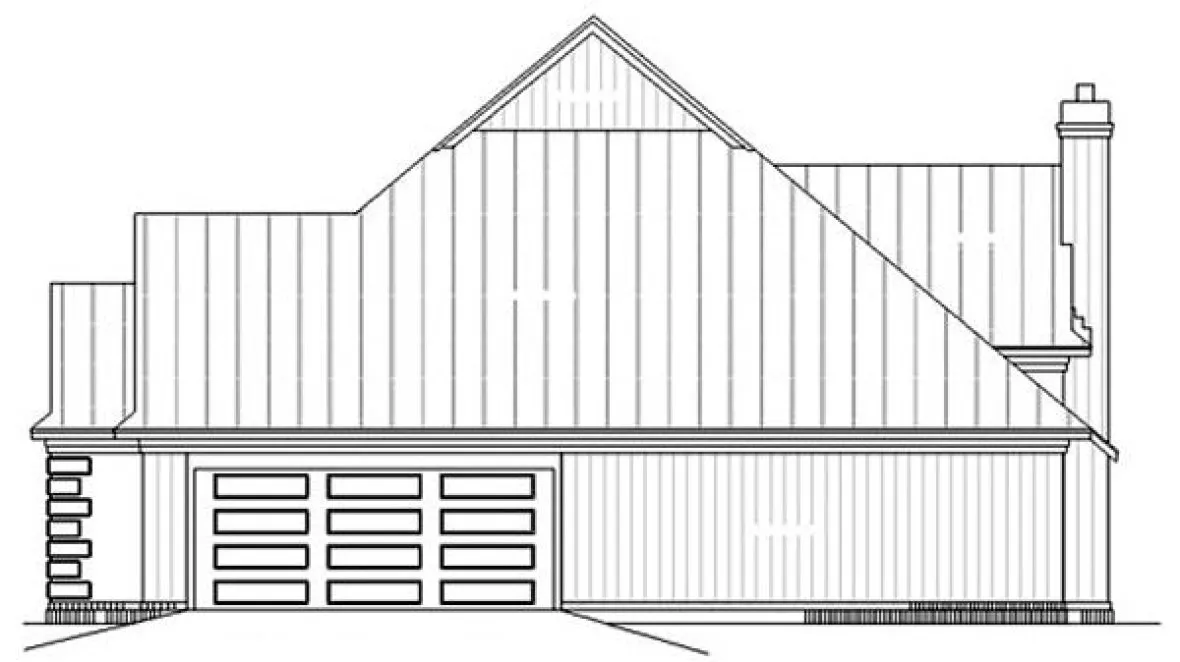Right Elevation for House Plan #482171