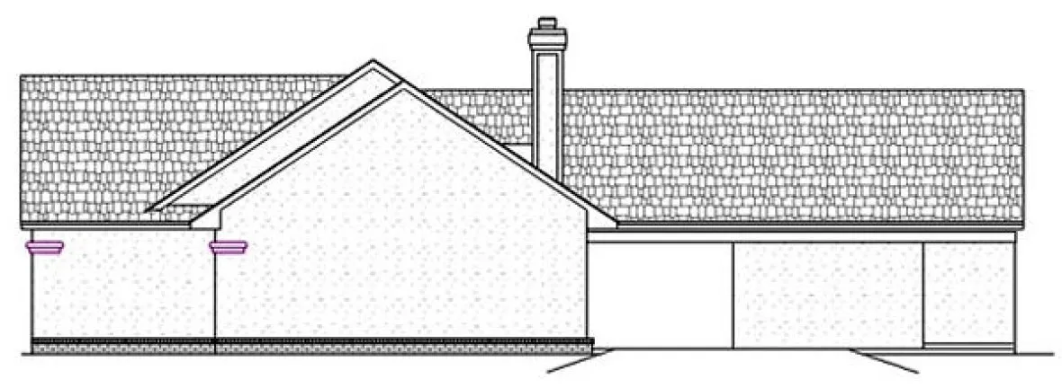 Right Elevation for House Plan #484381