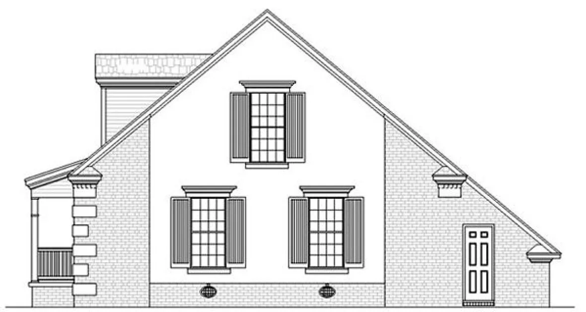 Right Elevation for House Plan #483001